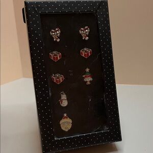 Kids Adjustable Holiday Ring Set - Festive Santa, Snowman, Gifts & Candy Canes